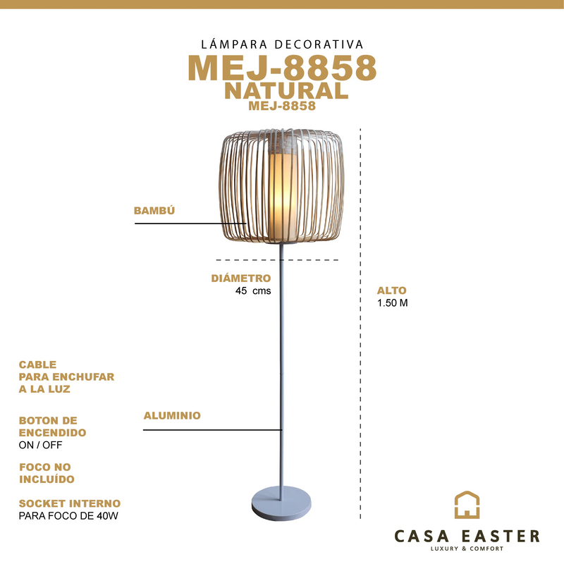 Cargue la imagen en el visor de la galería, Lampara estilo Bamboo 45*150 MEJ8858 CasaEaster