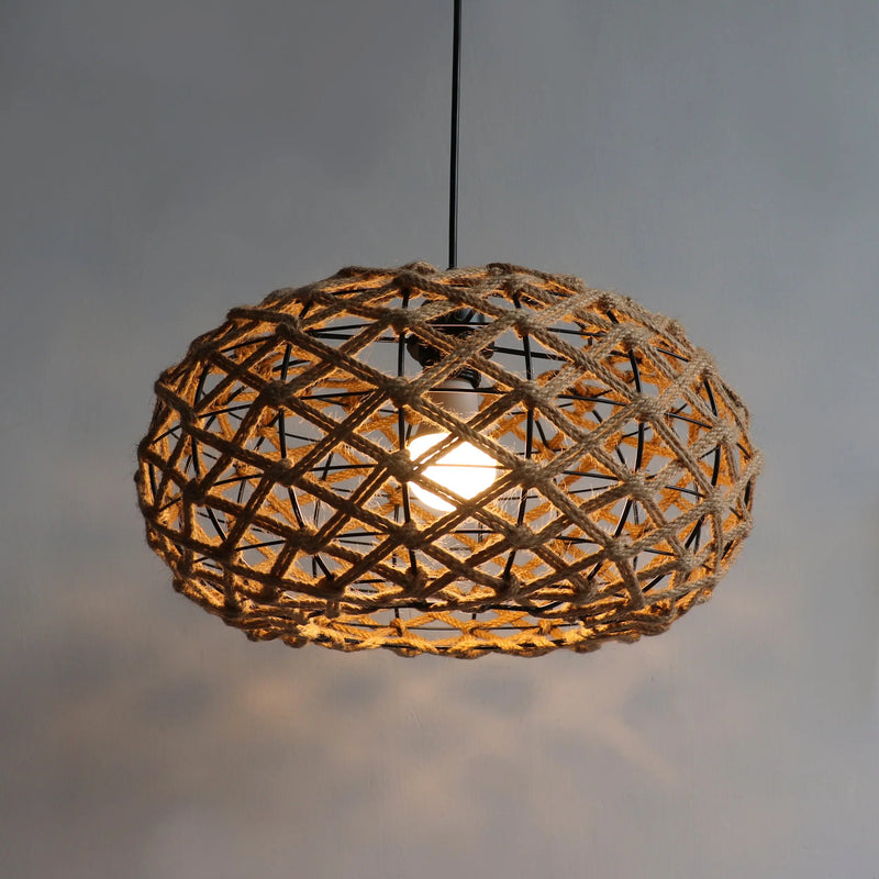 Cargue la imagen en el visor de la galería, Lampara estilo Hemp rope 40*20 MEJ2085 CasaEaster