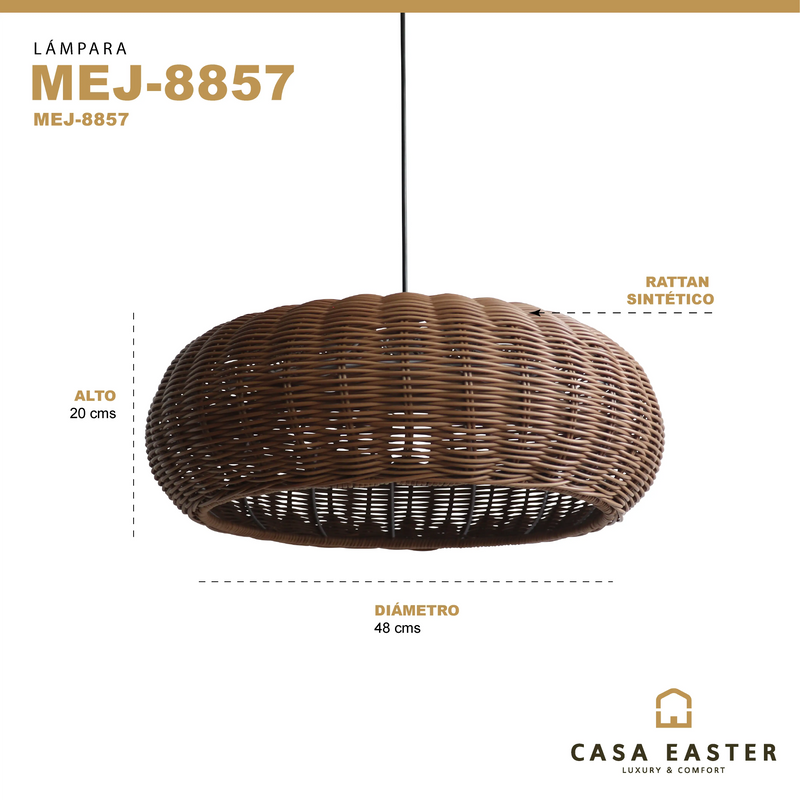 Cargue la imagen en el visor de la galería, Lampara estilo Plastic rattan 48*20 MEJ8857 CasaEaster