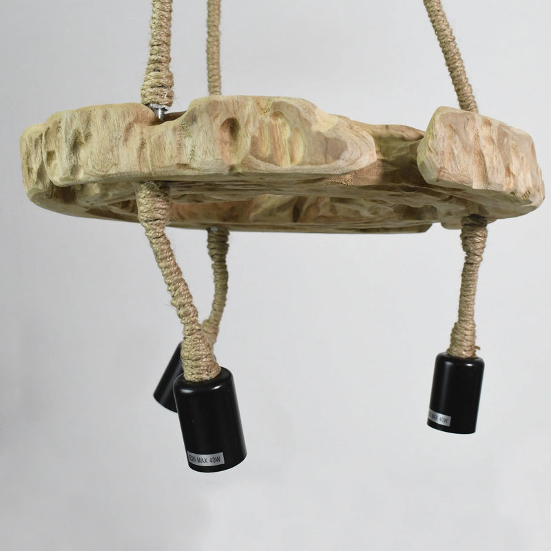 Cargue la imagen en el visor de la galería, Lampara estilo Wooden D35CM MEJ8498 CasaEaster