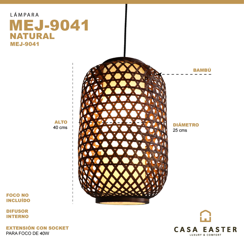 Cargue la imagen en el visor de la galería, Lampara estilo bamboo 25*40- MEJ9041 CasaEaster