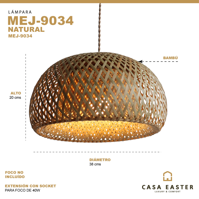 Cargue la imagen en el visor de la galería, Lampara estilo bamboo 38*20 MEJ9034 CasaEaster