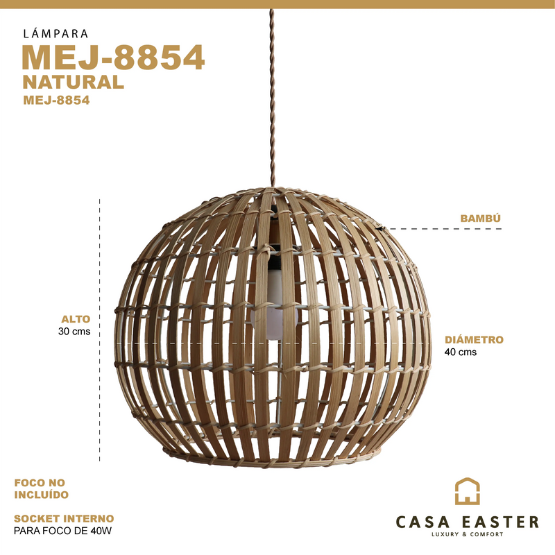 Cargue la imagen en el visor de la galería, Lampara estilo bamboo 40*30 MEJ8854 CasaEaster
