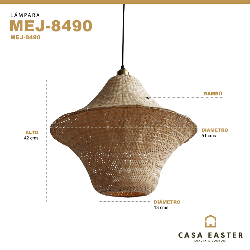 Cargue la imagen en el visor de la galería, Lampara estilo bamboo 50*40 MEJ8490 CasaEaster