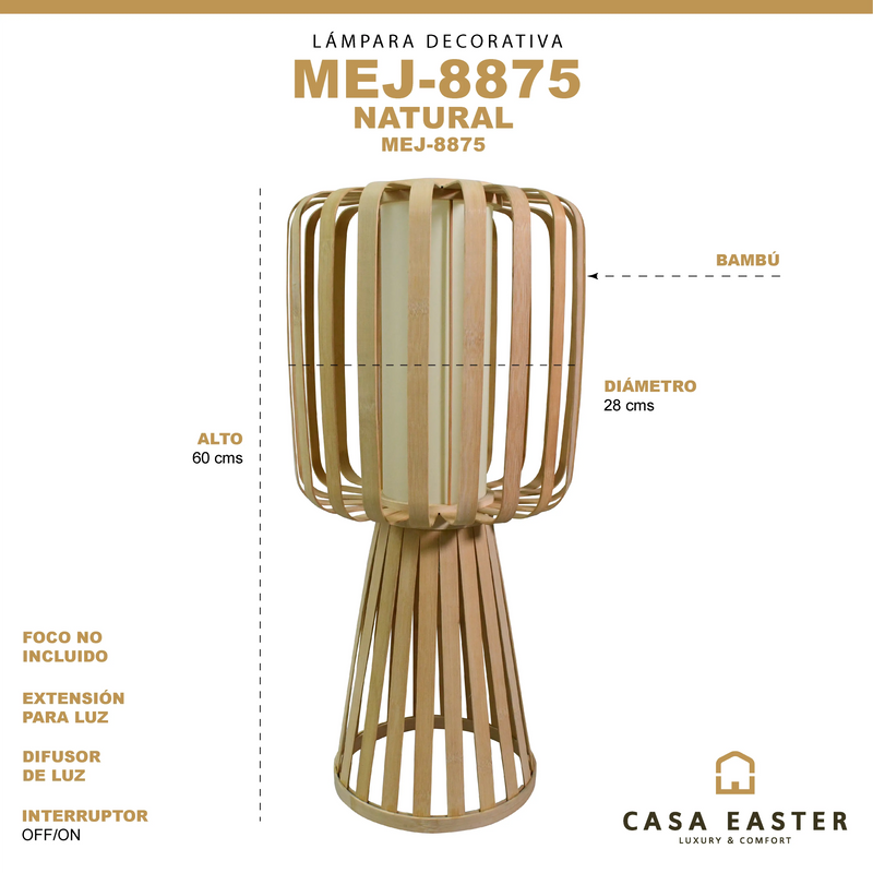 Cargue la imagen en el visor de la galería, Lampara estilo bamboo MEJ8875-2860 CasaEaster