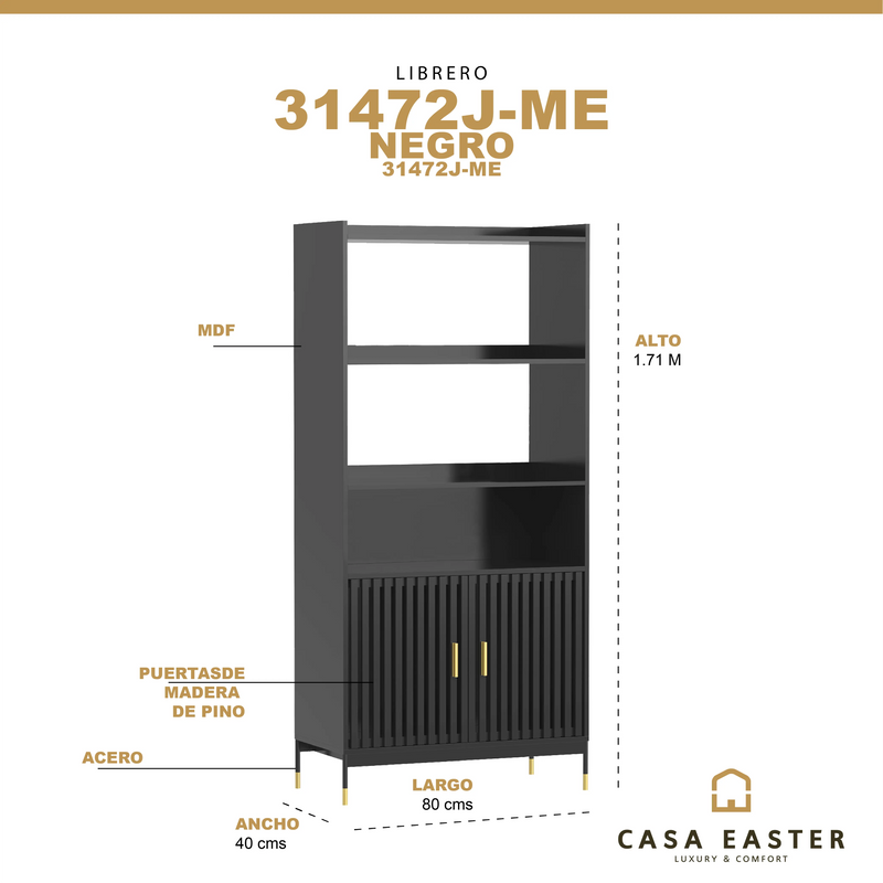 Cargue la imagen en el visor de la galería, Librero  31472J-ME - 31472J-ME CasaEaster