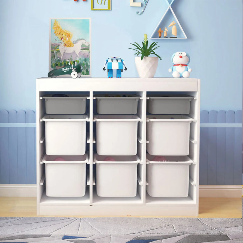 Cargue la imagen en el visor de la galería, Librero de almacenaje para interior de 9 cajas color blanco SRW363 CasaEaster