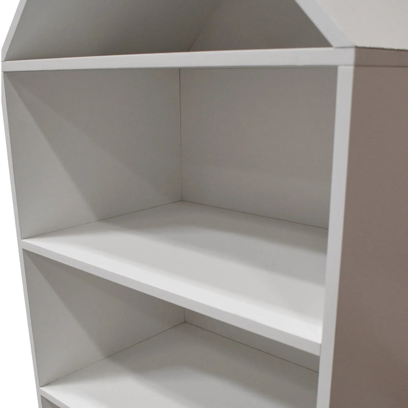 Cargue la imagen en el visor de la galería, Librero para interior 3 niveles con puerta color blanco SRW252 CasaEaster