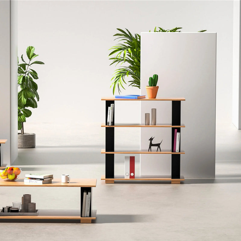 Cargue la imagen en el visor de la galería, Librero para interior Color Negro y Natural-1013-4-94036099-11 CasaEaster