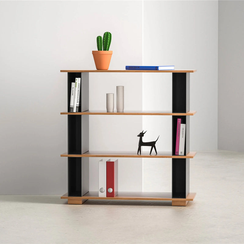 Cargue la imagen en el visor de la galería, Librero para interior Color Negro y Natural-1013-4-94036099-11 CasaEaster