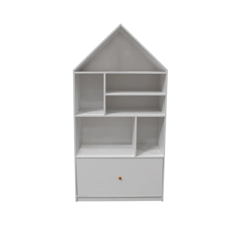 Cargue la imagen en el visor de la galería, Librero para interior con cajón color blanco SRW38-SRW388 CasaEaster