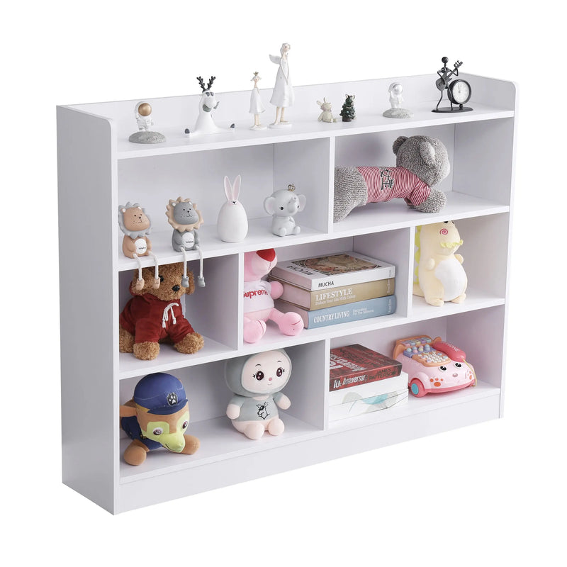 Cargue la imagen en el visor de la galería, Librero para interior de 7 compartimentos color blanco SRW399 CasaEaster