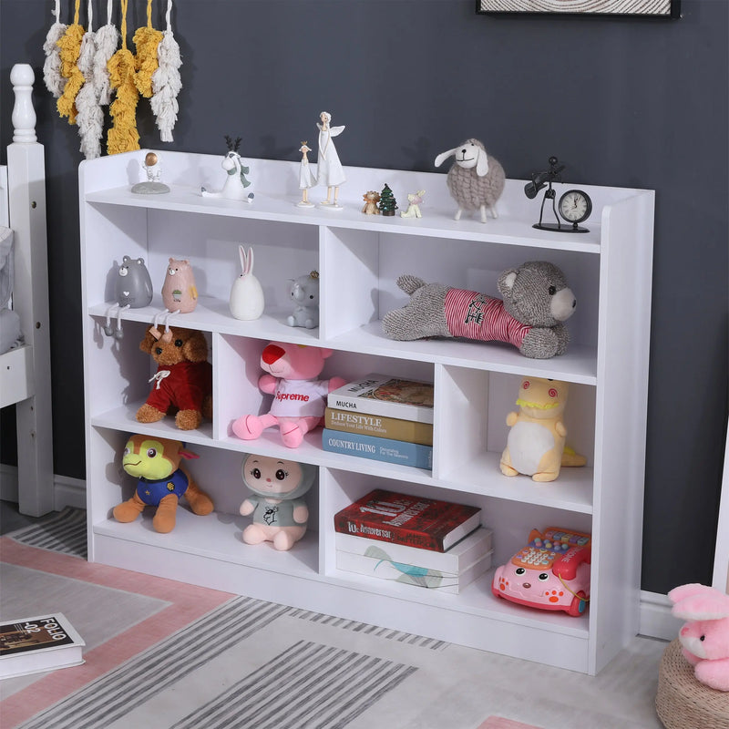 Cargue la imagen en el visor de la galería, Librero para interior de 7 compartimentos color blanco SRW399 CasaEaster