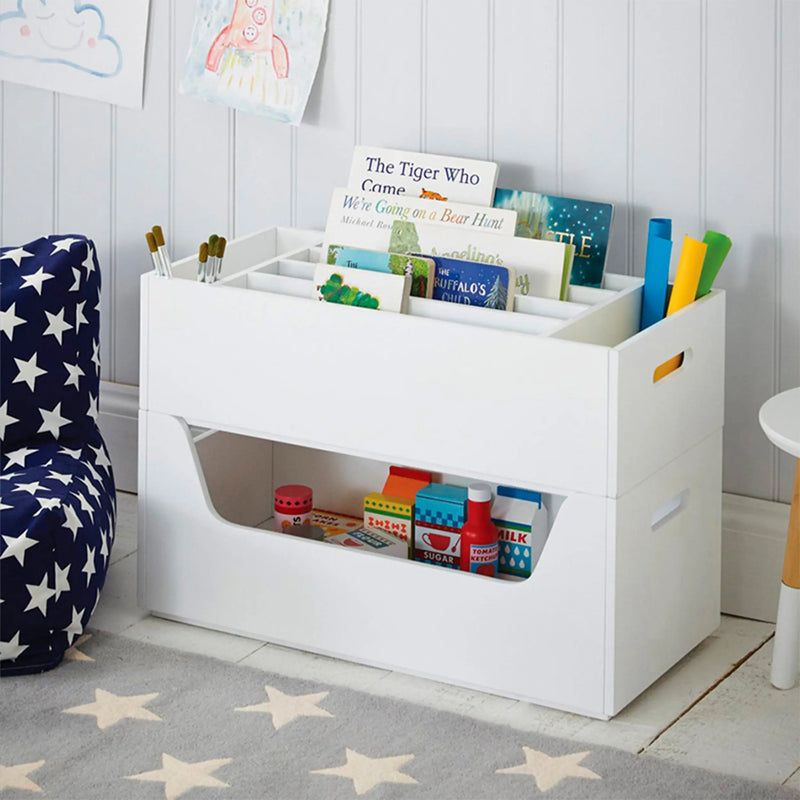 Cargue la imagen en el visor de la galería, Librero para interior desmontable 3 niveles color blanco SRW0422 CasaEaster