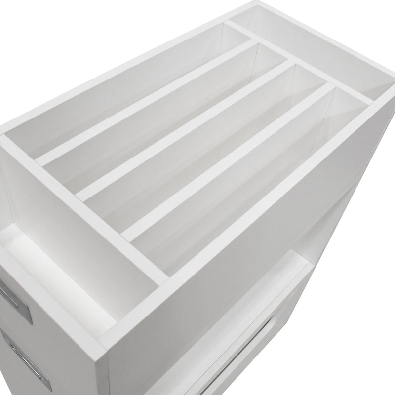 Cargue la imagen en el visor de la galería, Librero para interior desmontable 3 niveles color blanco SRW422 CasaEaster