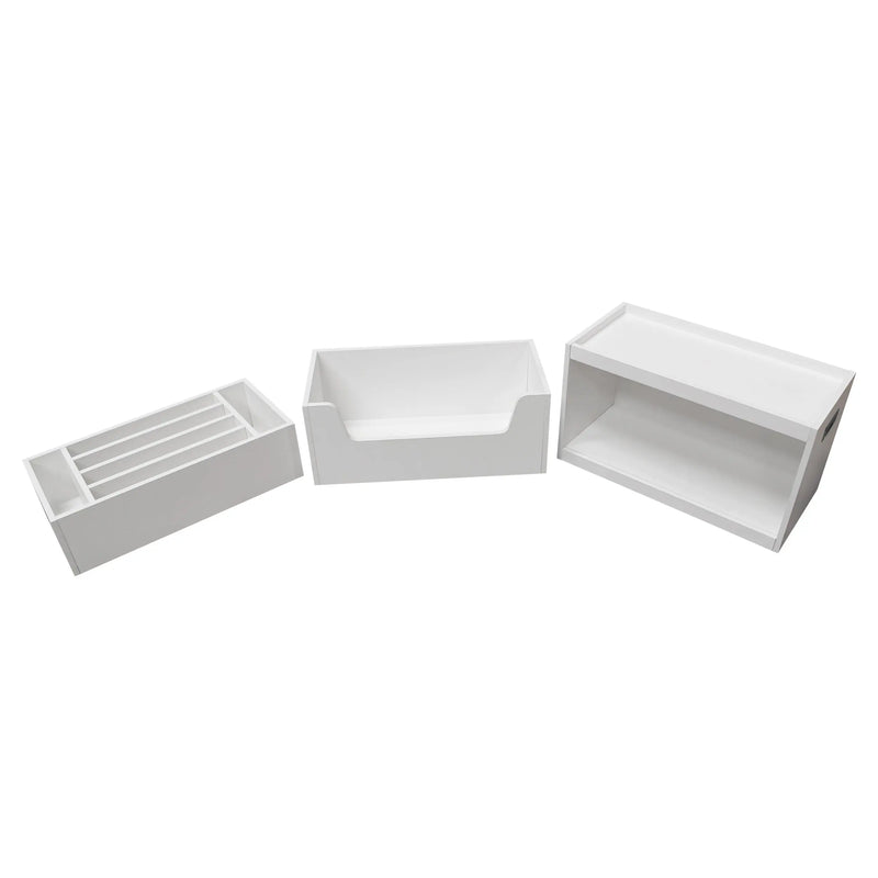 Cargue la imagen en el visor de la galería, Librero para interior desmontable 3 niveles color blanco SRW422 CasaEaster