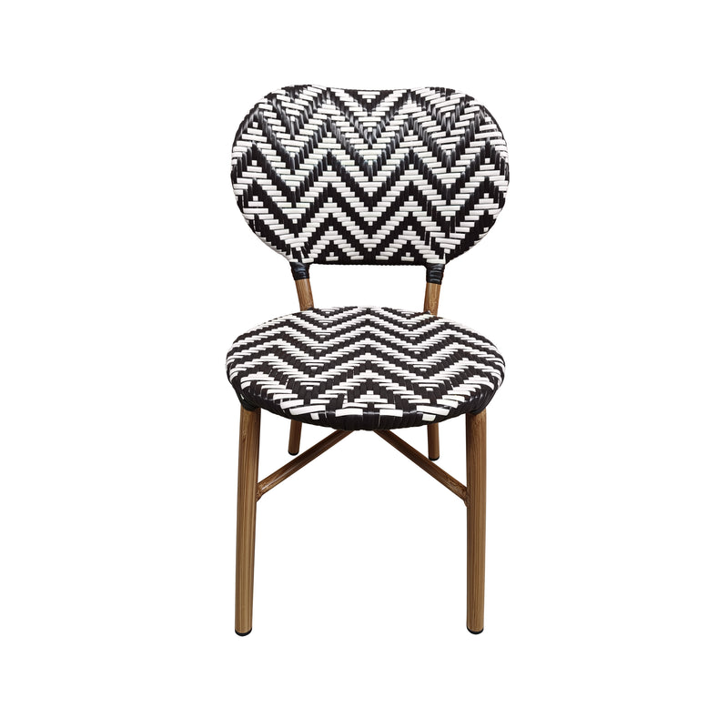 Load image into Gallery viewer, Rattan chair for outdoor and indoor use Black and natural color MAKRAME -6752