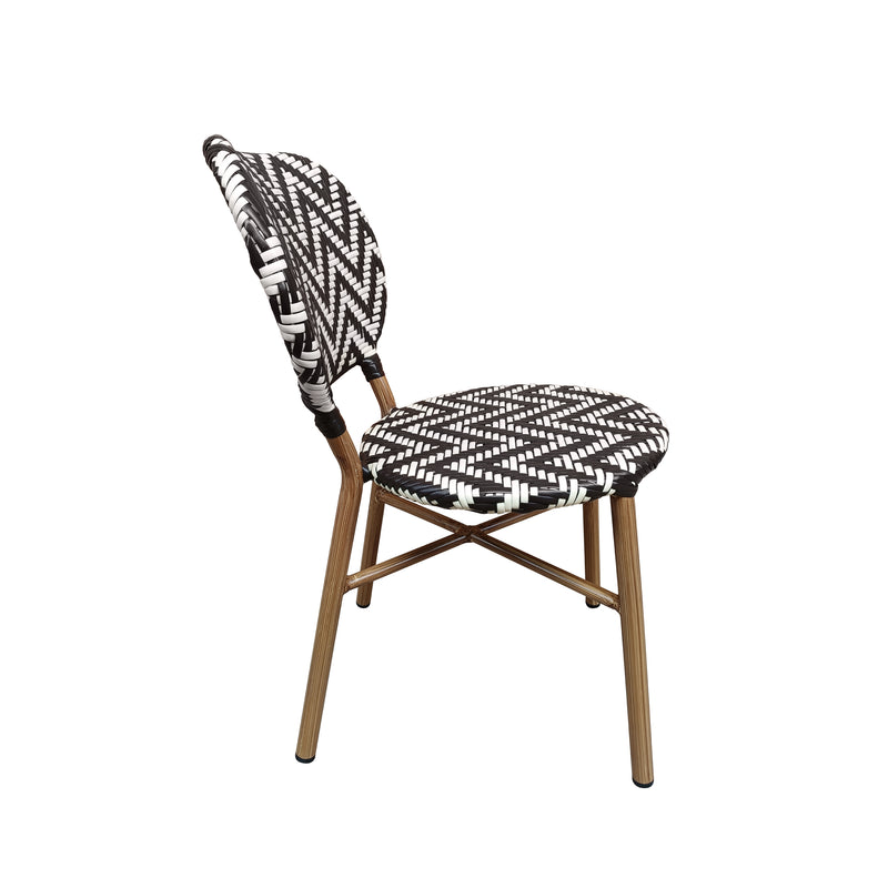 Load image into Gallery viewer, Rattan chair for outdoor and indoor use Black and natural color MAKRAME -6752
