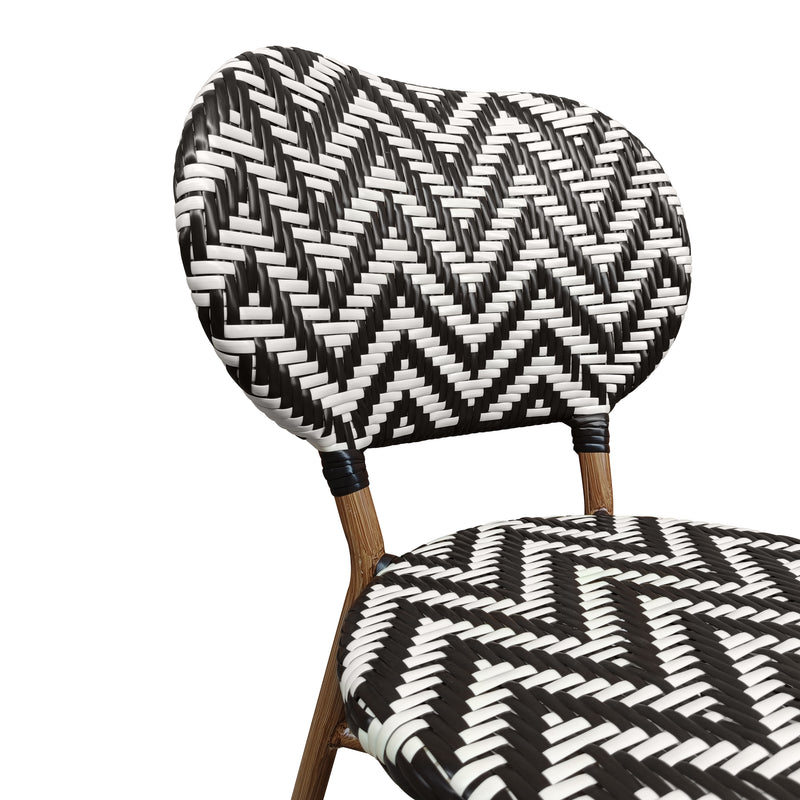 Load image into Gallery viewer, Rattan chair for outdoor and indoor use Black and natural color MAKRAME -6752
