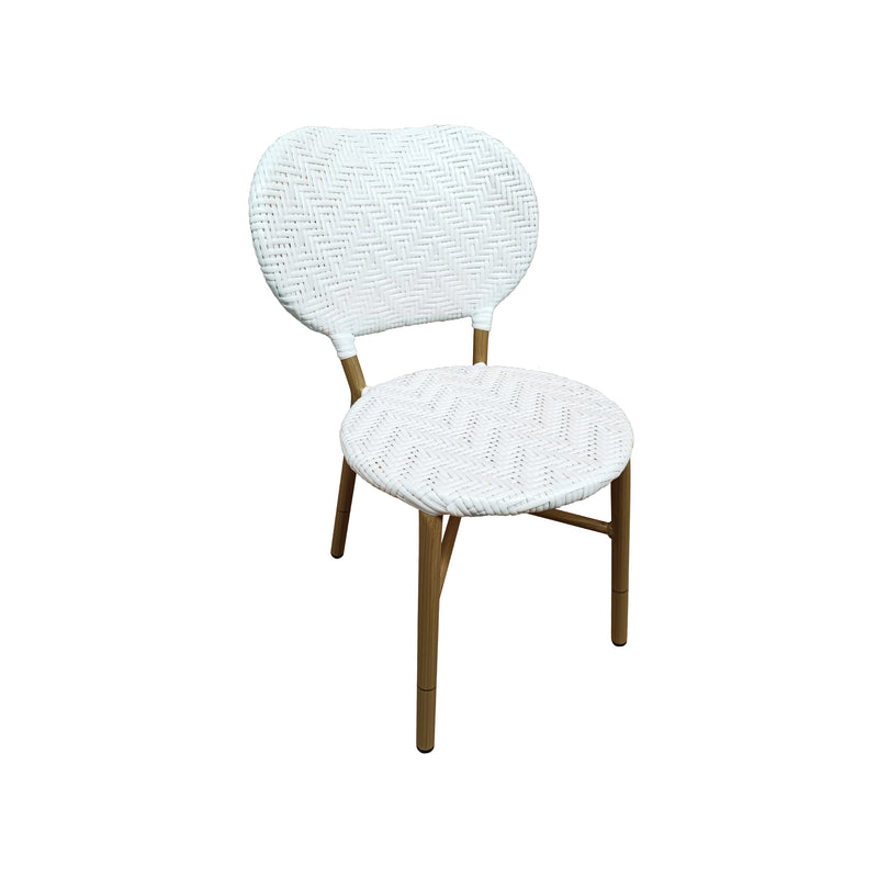Cargue la imagen en el visor de la galería, Silla de Rattan para exterior e interior Color Blanco MAKRAME - 6762