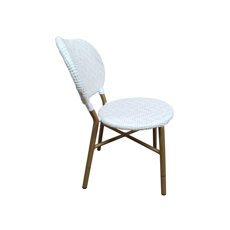 Cargue la imagen en el visor de la galería, Silla de Rattan para exterior e interior Color Blanco MAKRAME - 6762