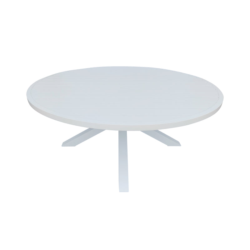 Cargue la imagen en el visor de la galería, Mesa de Comedor Redonda 1.8 M para interior y exterior estilo redonda Color Blanco MATZO- 58791