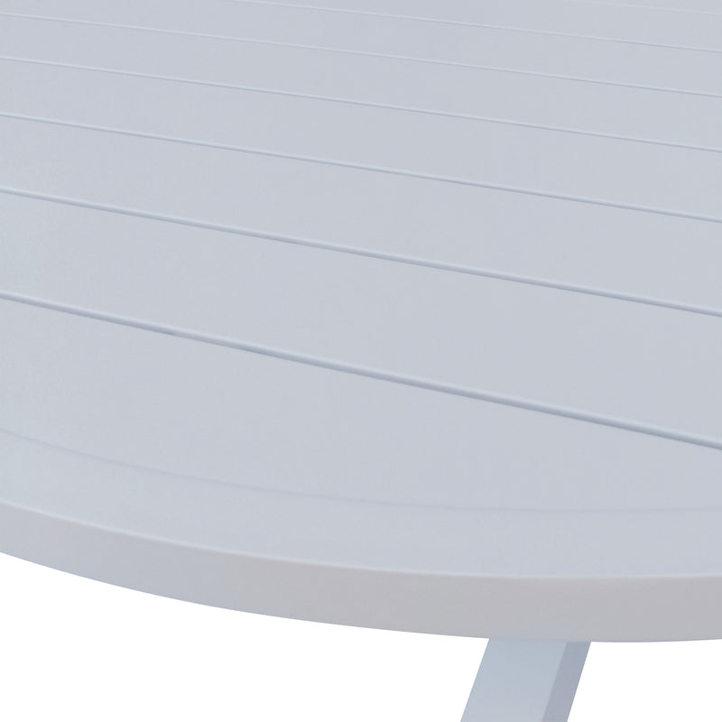 Cargue la imagen en el visor de la galería, Mesa de Comedor Redonda 1.8 M para interior y exterior estilo redonda Color Blanco MATZO- 58791