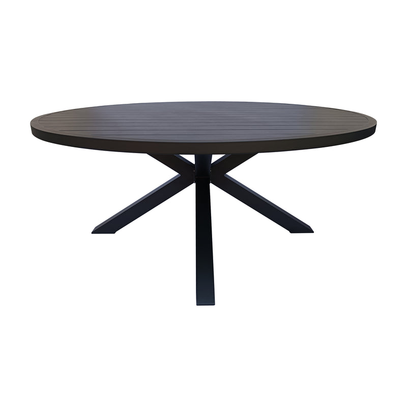 Cargue la imagen en el visor de la galería, Mesa de Comedor Redonda 1.8 M para interior y exterior estilo redonda Color Carbon MATZO-58790