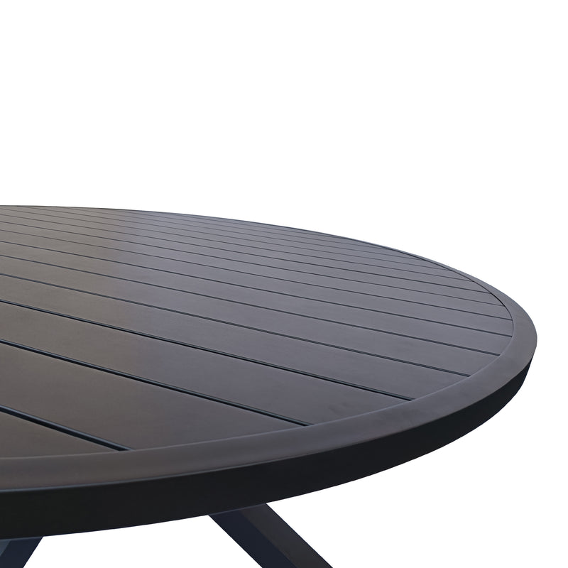 Cargue la imagen en el visor de la galería, Mesa de Comedor Redonda 1.8 M para interior y exterior estilo redonda Color Carbon MATZO-58790