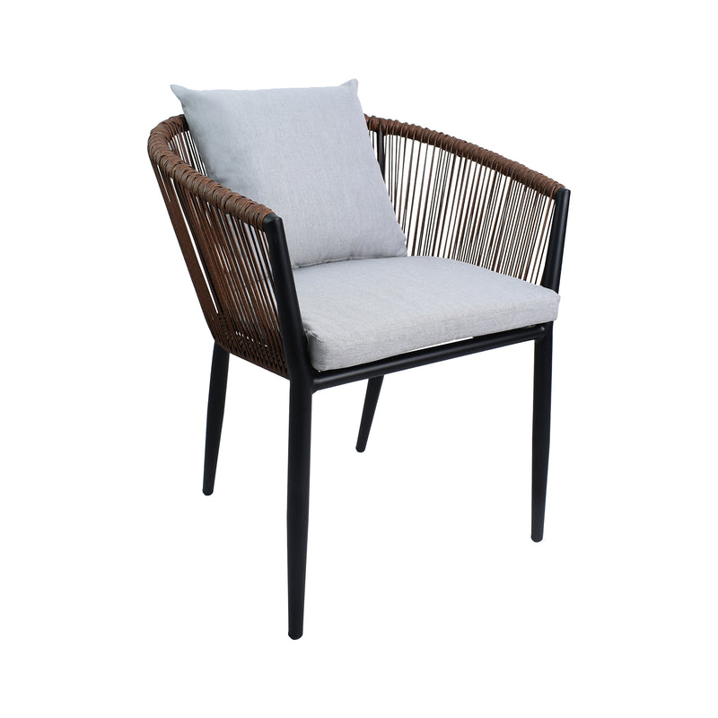 Cargue la imagen en el visor de la galería, Silla de Lazo para Exterior e Interior Color Black MAYMAR-R1245