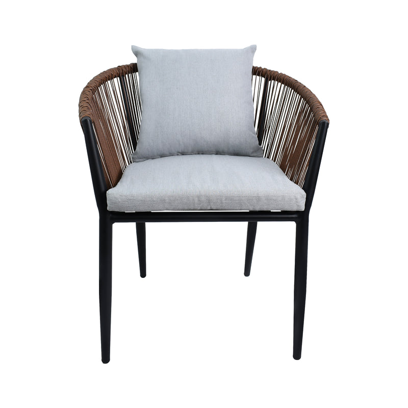 Cargue la imagen en el visor de la galería, Silla de Lazo para Exterior e Interior Color Black MAYMAR-R1245