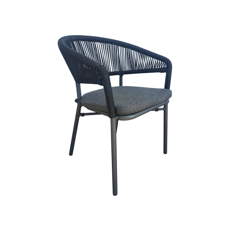 Cargue la imagen en el visor de la galería, Silla de Aluminio MB4125 Color Negro&Gris - MB4125