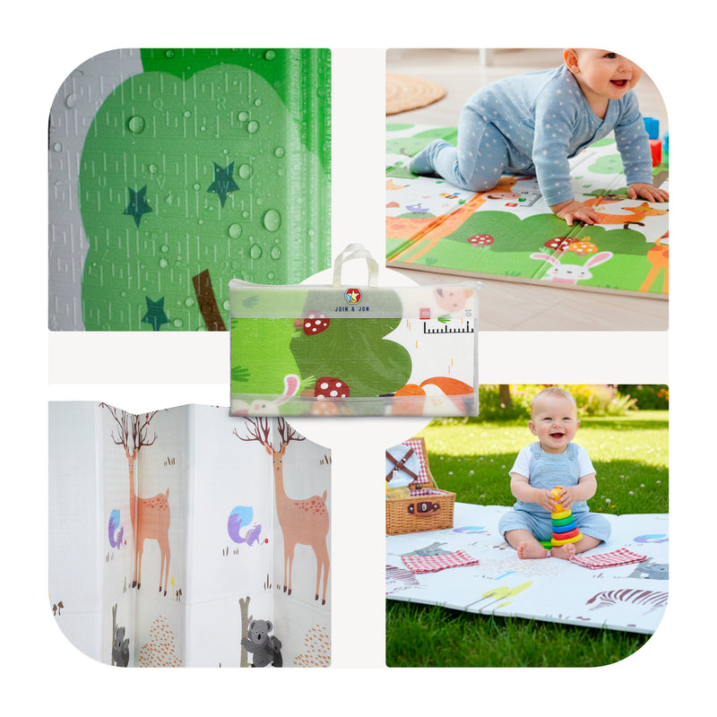 Cargue la imagen en el visor de la galería, Tapete para gatear de bebe 148*191 CMS animales - MCC02