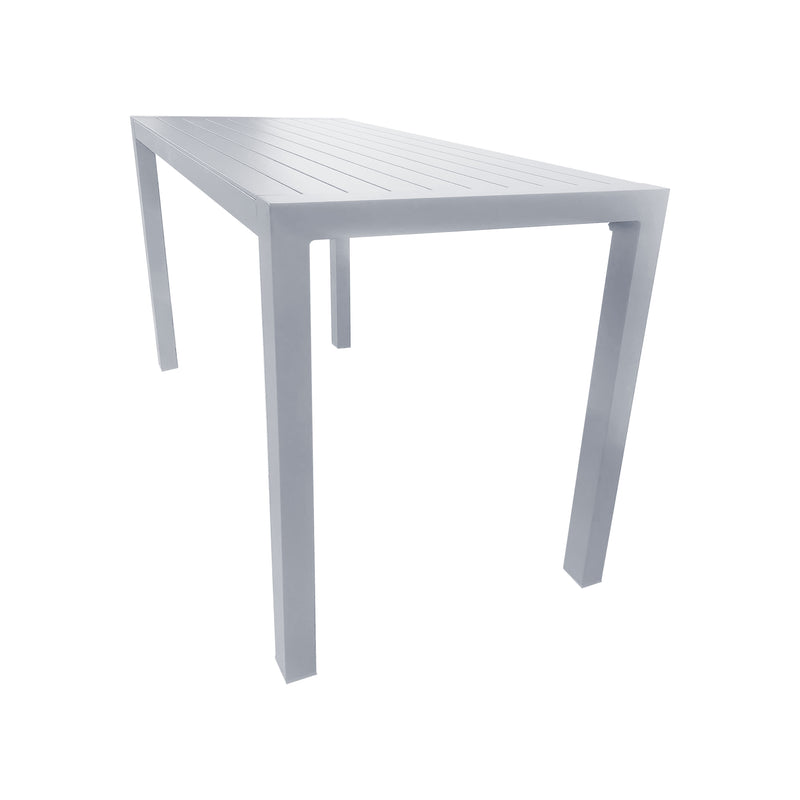 Cargue la imagen en el visor de la galería, Comedor Alto 1.4 M de aluminio Bon Blanca + 4 sillas Sultan Blancas