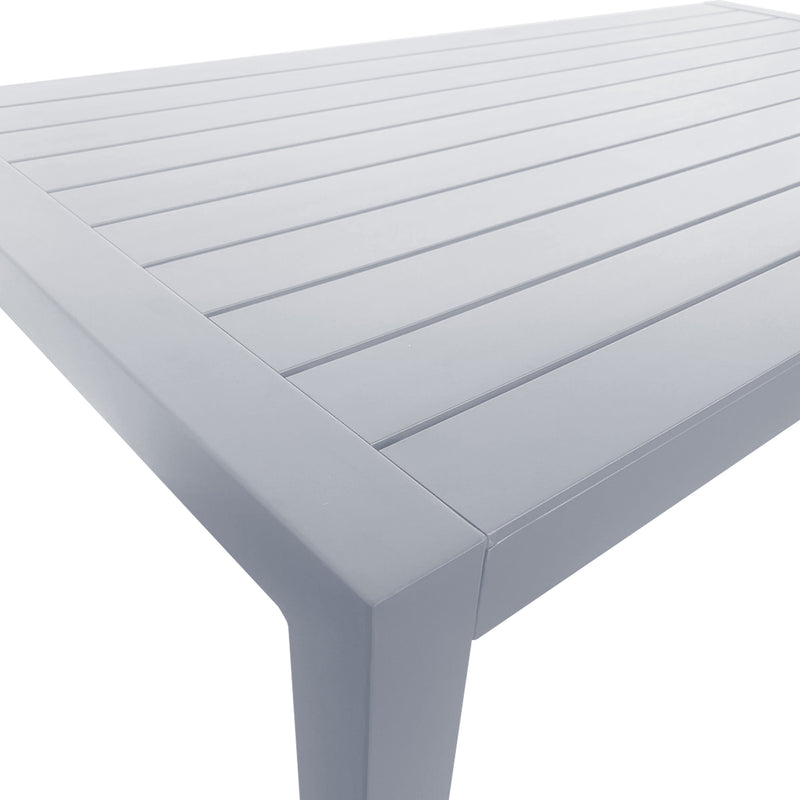 Cargue la imagen en el visor de la galería, Comedor Alto 1.4 M de aluminio Bon Blanca + 4 sillas Sultan Blancas