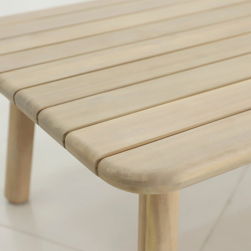 Cargue la imagen en el visor de la galería, Mesa de centro 1.3 Anya rectangular de madera color natural - HUC38467