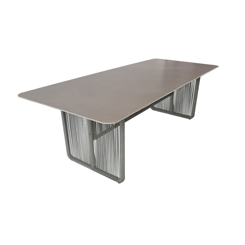 Cargue la imagen en el visor de la galería, Mesa de comedor Lara 2.4M color champagne - GLAE39942312KD