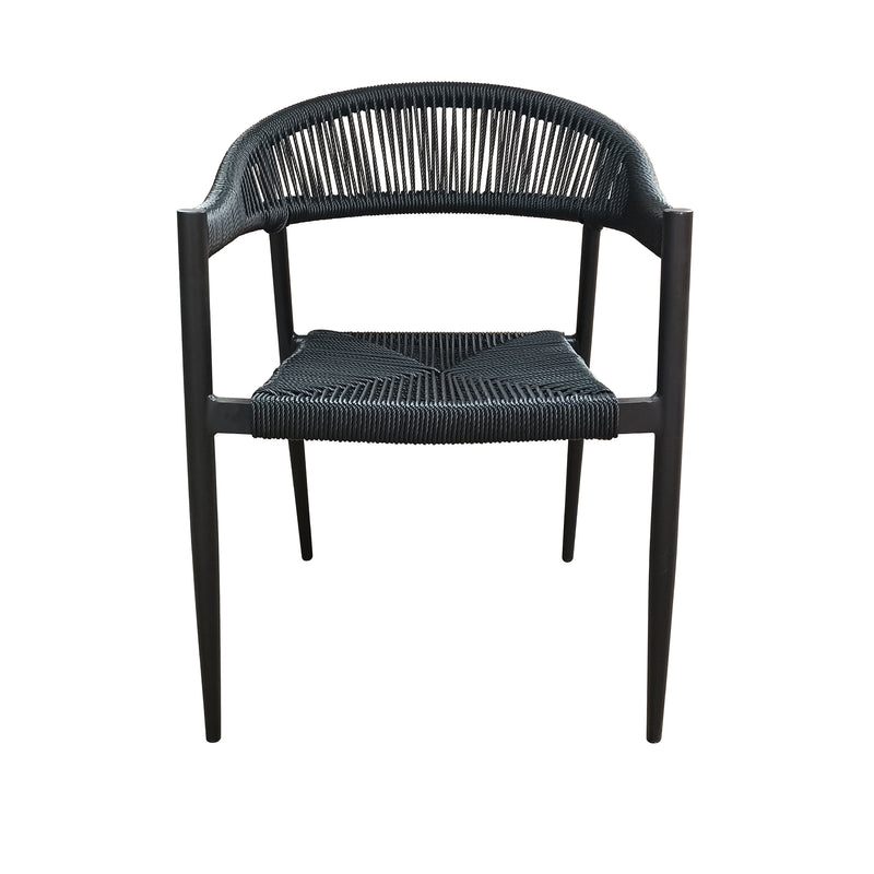 Load image into Gallery viewer, Mona 7777 Loop Chair for Outdoor and Indoor Use, Black - MONA 7777