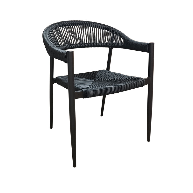 Load image into Gallery viewer, Mona 7777 Loop Chair for Outdoor and Indoor Use, Black - MONA 7777