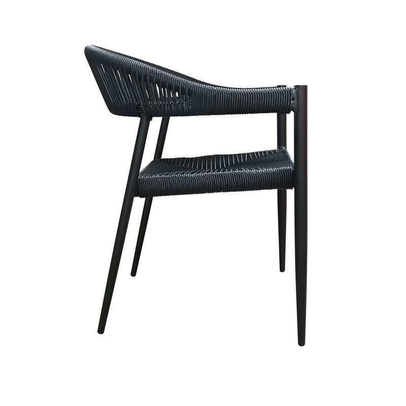 Load image into Gallery viewer, Mona 7777 Loop Chair for Outdoor and Indoor Use, Black - MONA 7777
