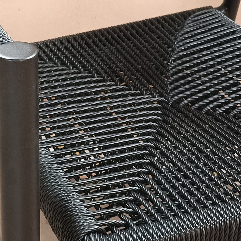 Load image into Gallery viewer, Mona 7777 Loop Chair for Outdoor and Indoor Use, Black - MONA 7777