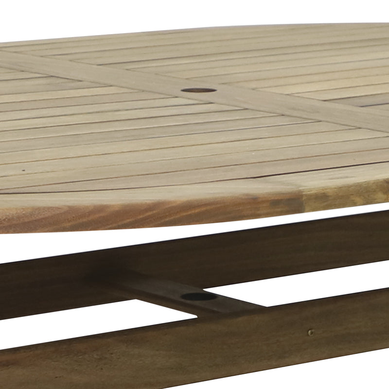 Cargue la imagen en el visor de la galería, Mesa de comedor Montreal ovalada 2.7 M color Café - HUC11