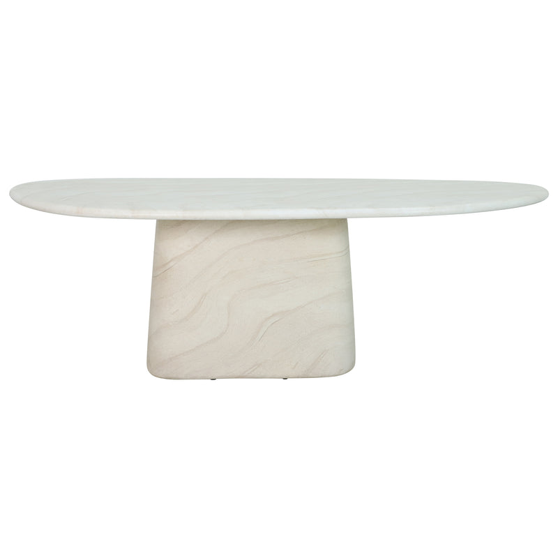 Cargue la imagen en el visor de la galería, Mesa de comedor para Interior y exterior MUSCAT 2.4M estilo marmoleado - HUC29084T