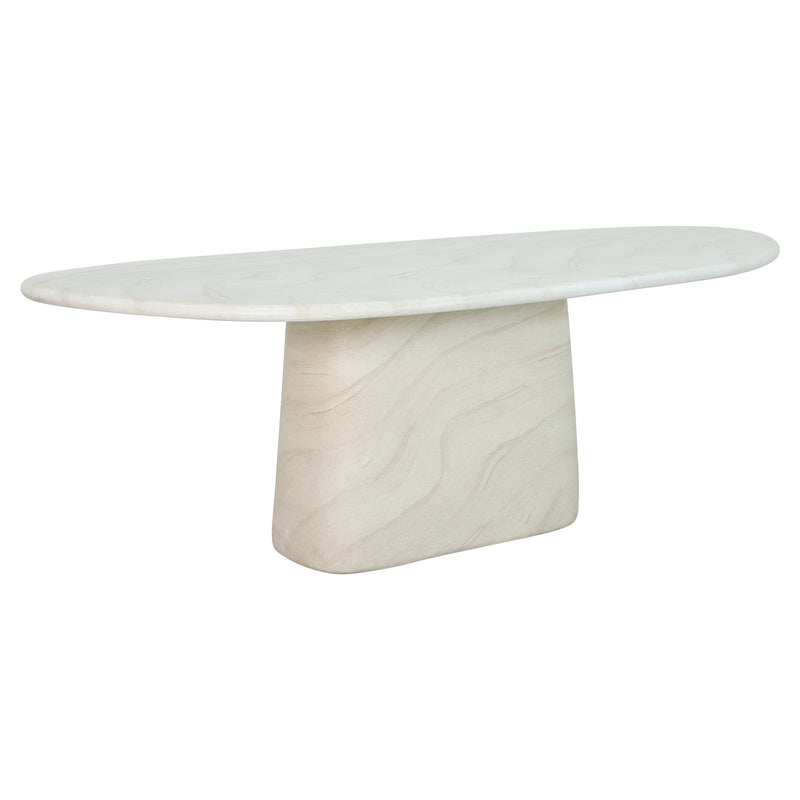 Cargue la imagen en el visor de la galería, Mesa de comedor para Interior y exterior MUSCAT 2.4M estilo marmoleado - HUC29084T