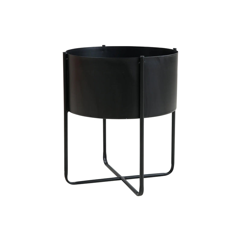 Cargue la imagen en el visor de la galería, Macetero aluminio redondo negro A10105B CasaEaster