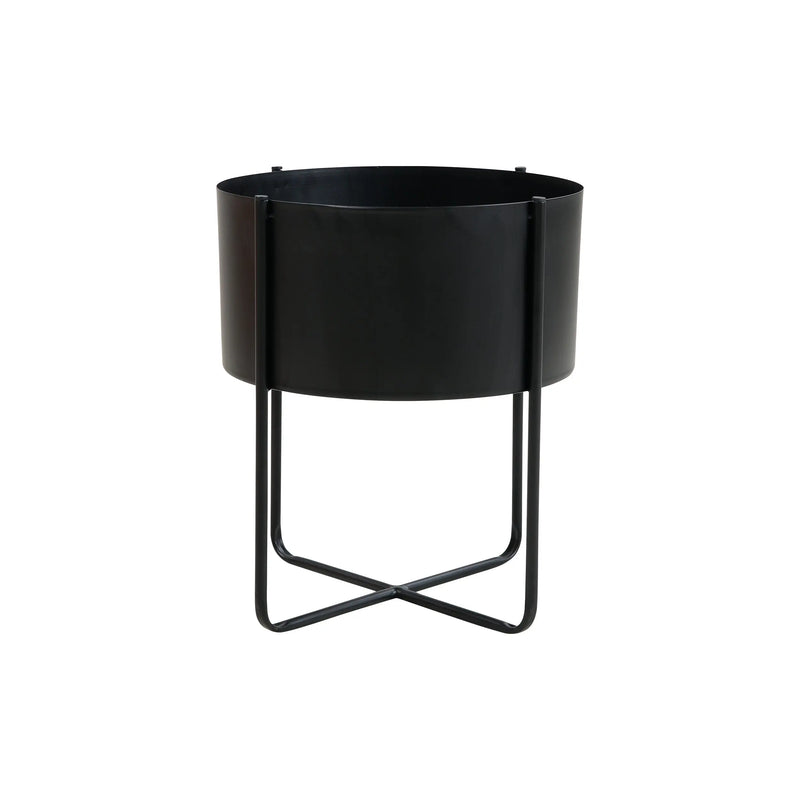 Cargue la imagen en el visor de la galería, Macetero aluminio redondo negro A10105B CasaEaster