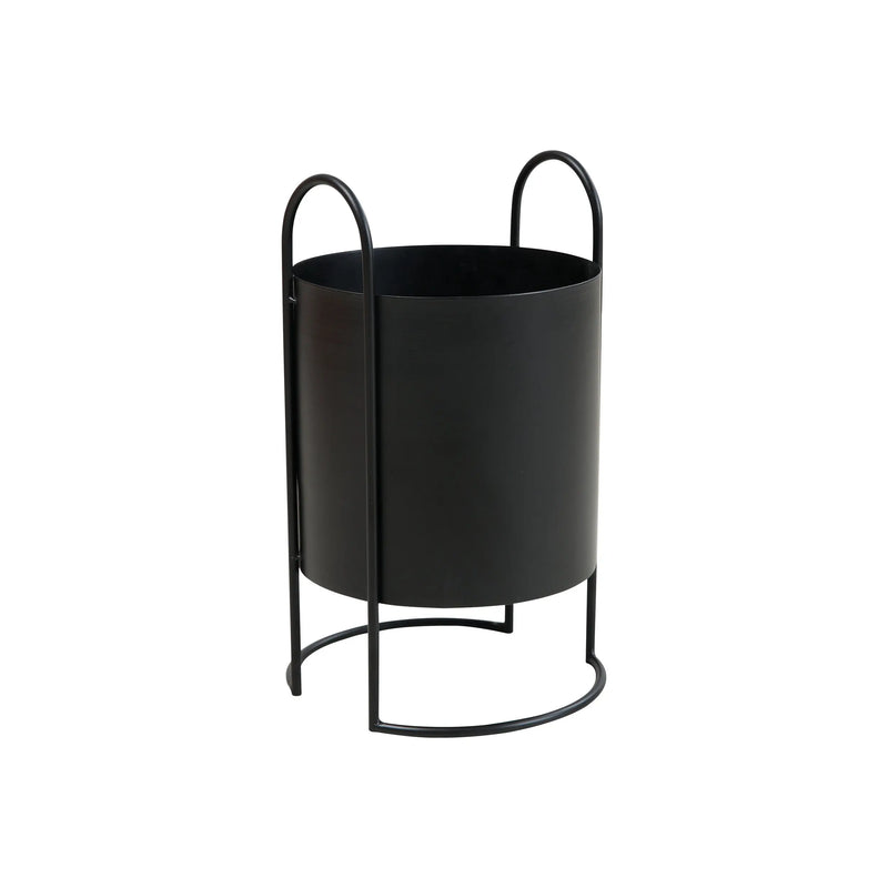 Cargue la imagen en el visor de la galería, Macetero alumino redondo con aza negro A10105C CasaEaster