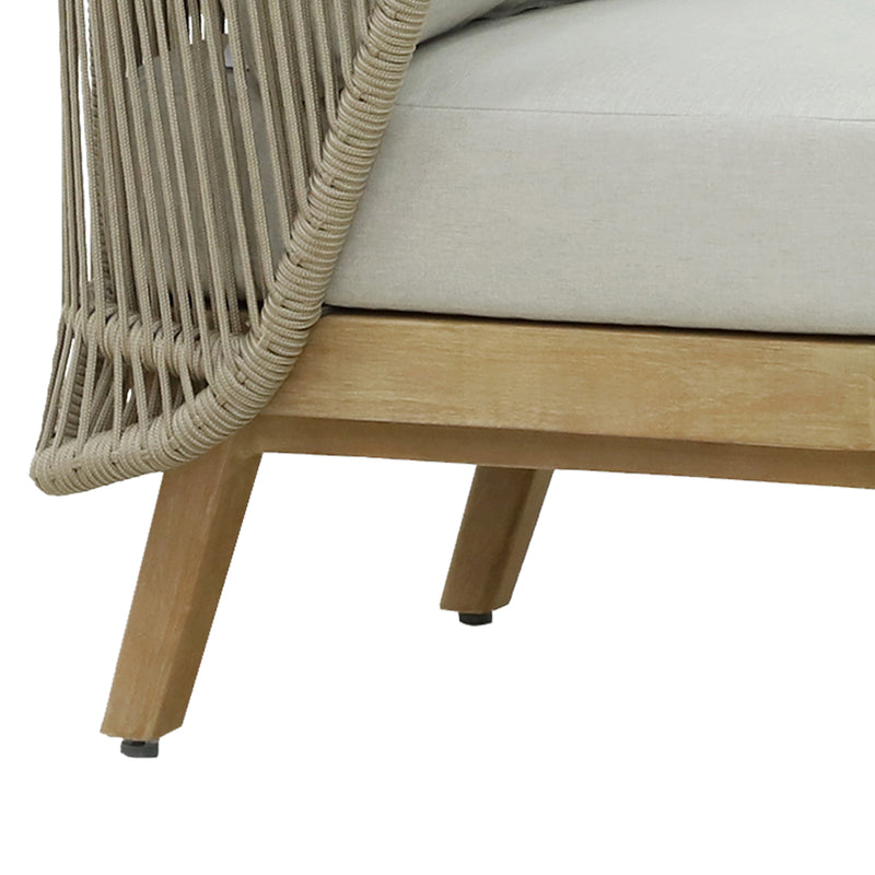 Cargue la imagen en el visor de la galería, Sillón individual de espalda alta de madera Mali - HUC39797