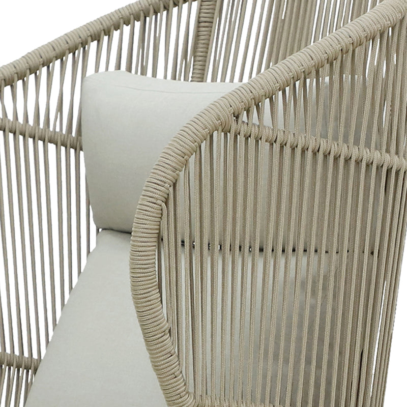 Cargue la imagen en el visor de la galería, Sillón individual de espalda alta de madera Mali - HUC39797