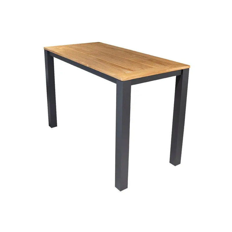 Cargue la imagen en el visor de la galería, Mesa Alta de Barra 1.5 M Madera Teca Color Carbon CLAY -55276-1